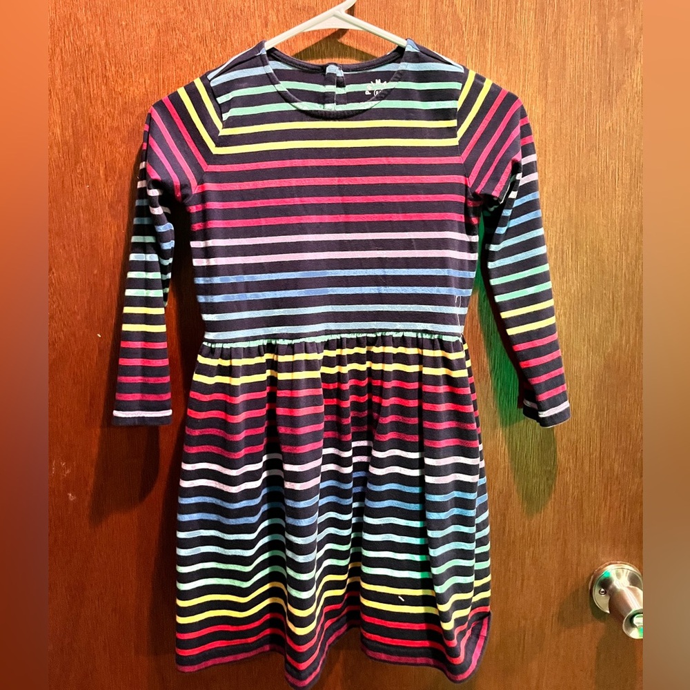 Primary Kids Rainbow Stripe Perfect Pocket Dress